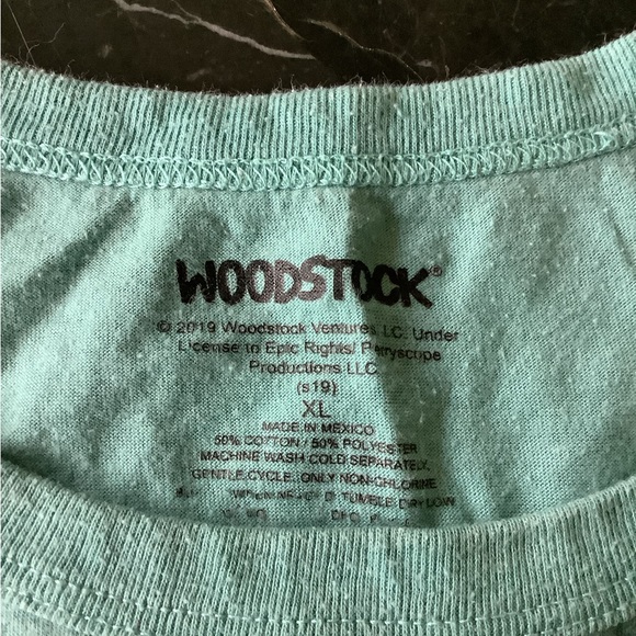 Vintage Licensed Woodstock Ventures blue burnout graphic short sleeve tee XL - Picture 3 of 4